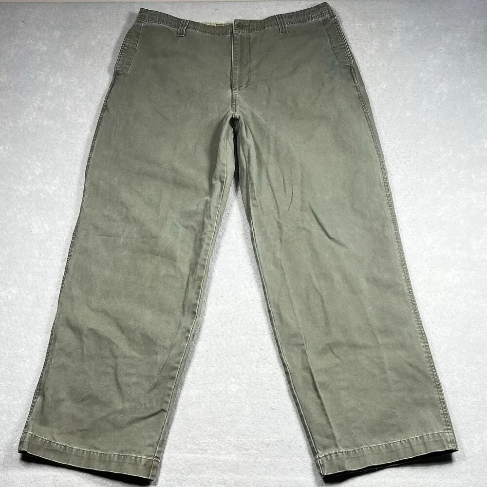 Vintage Old Navy Khakis Pants Mens 40 Green Cotton Straight Leg Pockets
